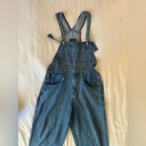 Vintage Route 66 Long Denim Overalls